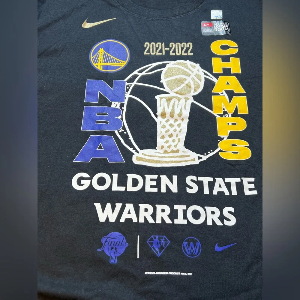 Nike Golden State Warriors 2021-2022 NBA Champs‎ Long Sleeve Tee Black men’s XXL